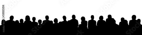 Vászonkép audience silhouette 1