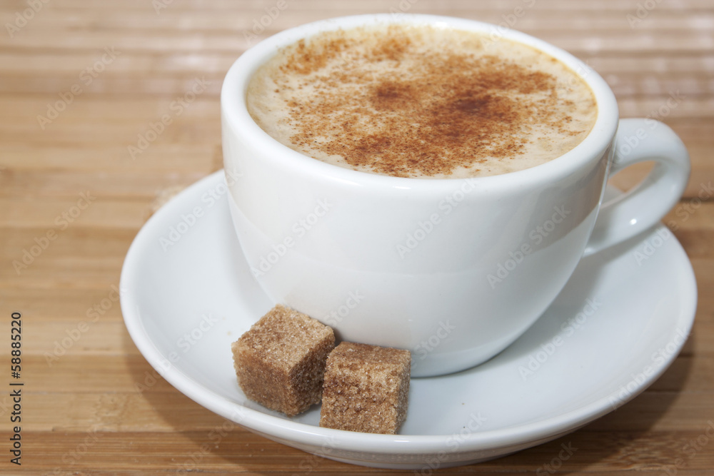 Coffee with cinnamon and brown sugar . . Coffee with cinnamon and brown sugar . .