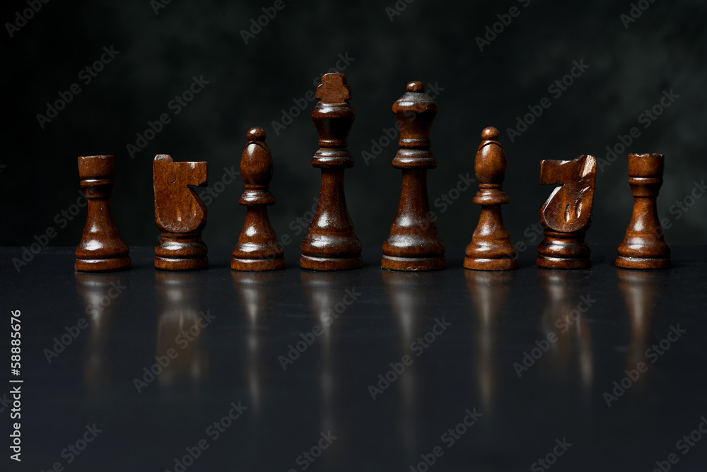 wooden chess pieces. wooden chess pieces.
