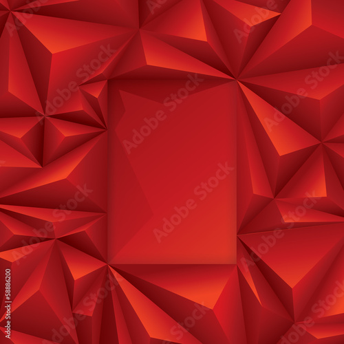 Red geometric background.