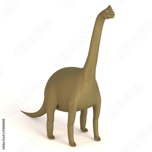 realistic 3d render of brachiosaurus © bescec