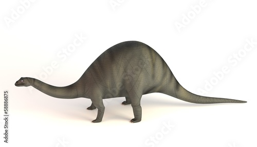 realistic 3d render of brontosaurus