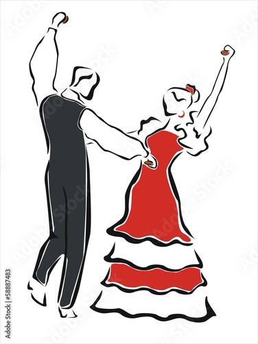 pareja bailando sevillanas