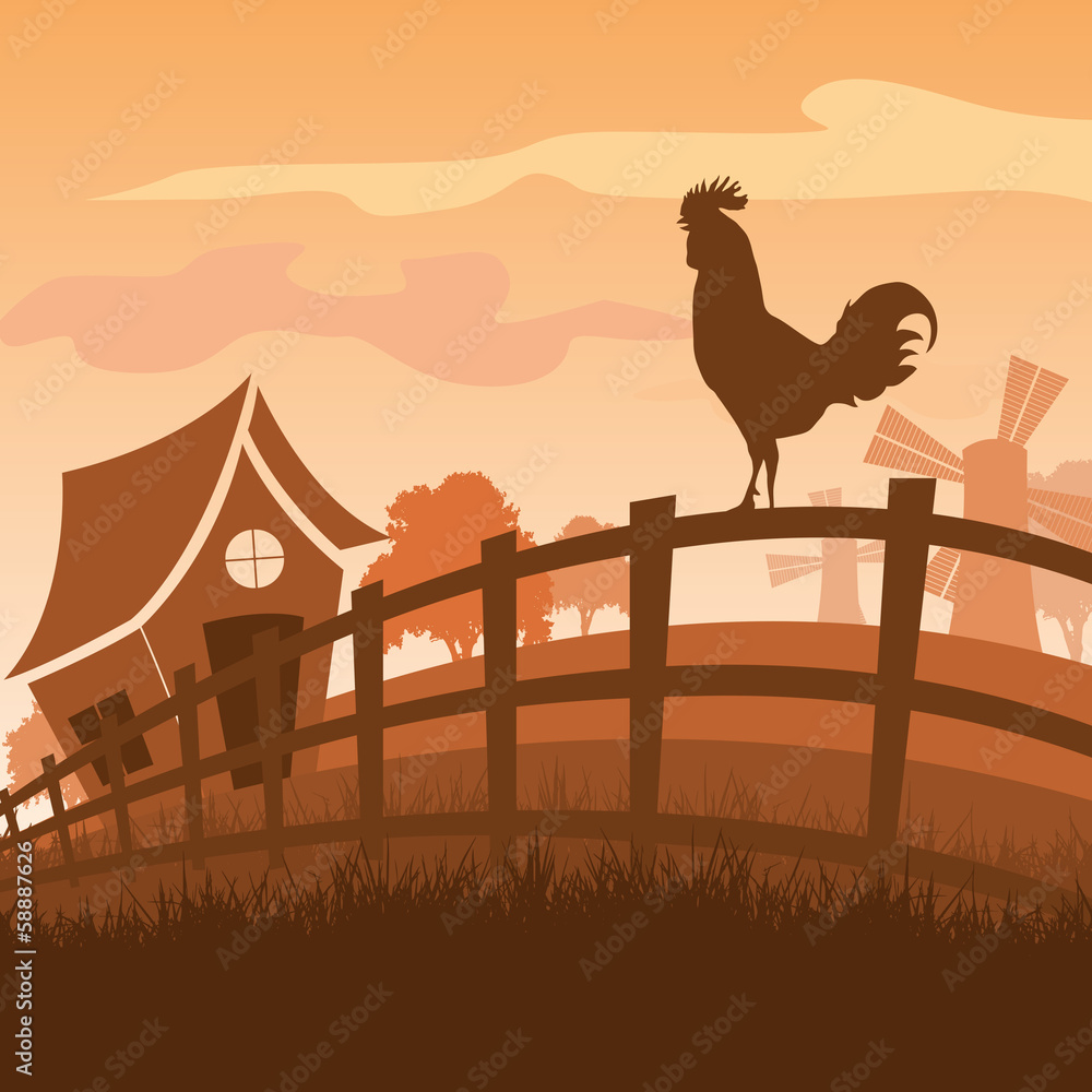 Fototapeta premium Farm in the morning