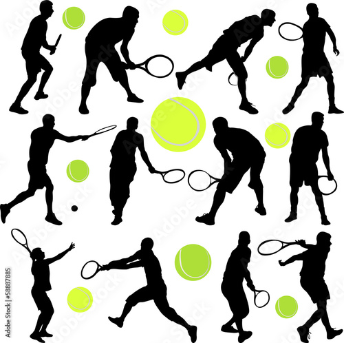 tennis player collection - vector 6