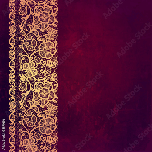 Vintage card on grunge background.
