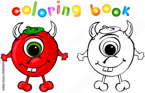 Coloring book devil