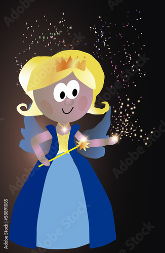 A little fairy with a magic wand