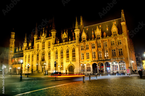 Fototapeta Naklejka Na Ścianę i Meble -  bruges at night