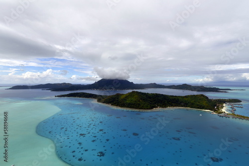 Widok z lotu ptaka na Bora Bora