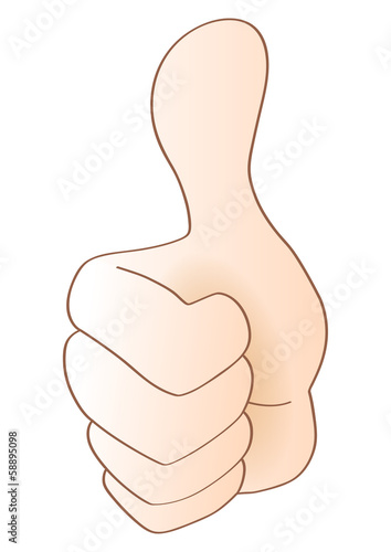 hand with thumb up photo