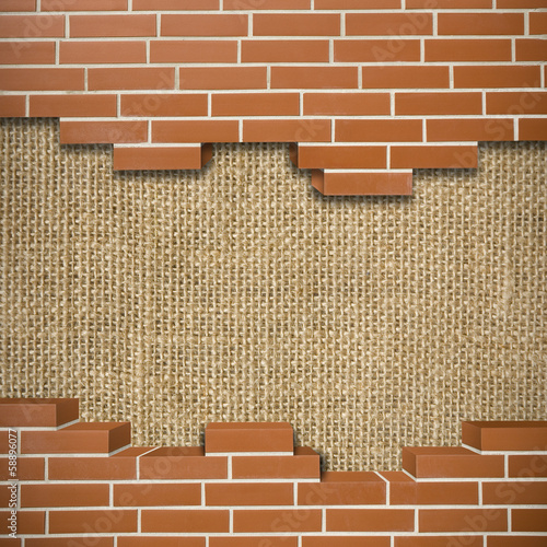 Broken brickwall background