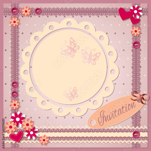 invitation scrapbooking card