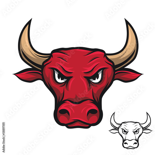 Very angry red bull