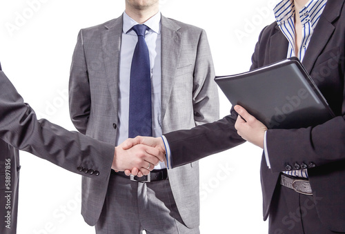 Business handshake for a closing deal