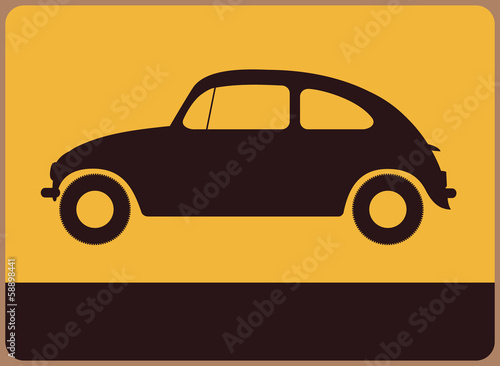 Retro information plate