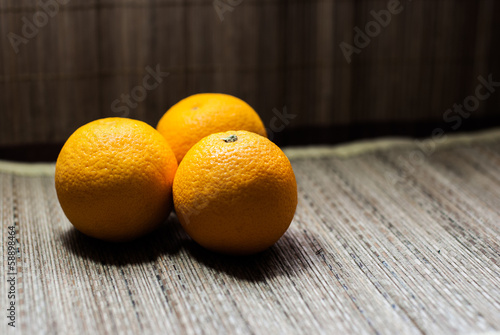 Still life with Orange on mat