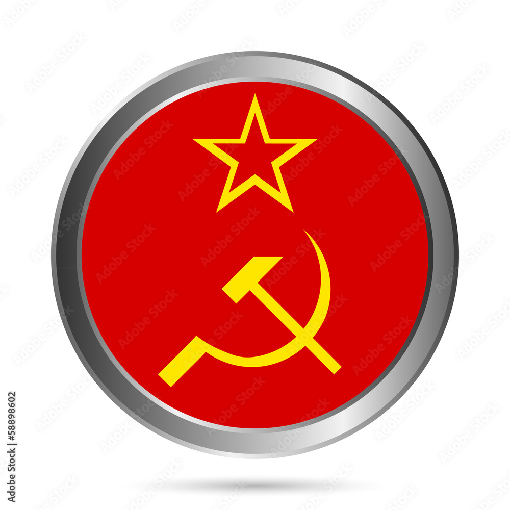 USSR flag button. USSR flag button.