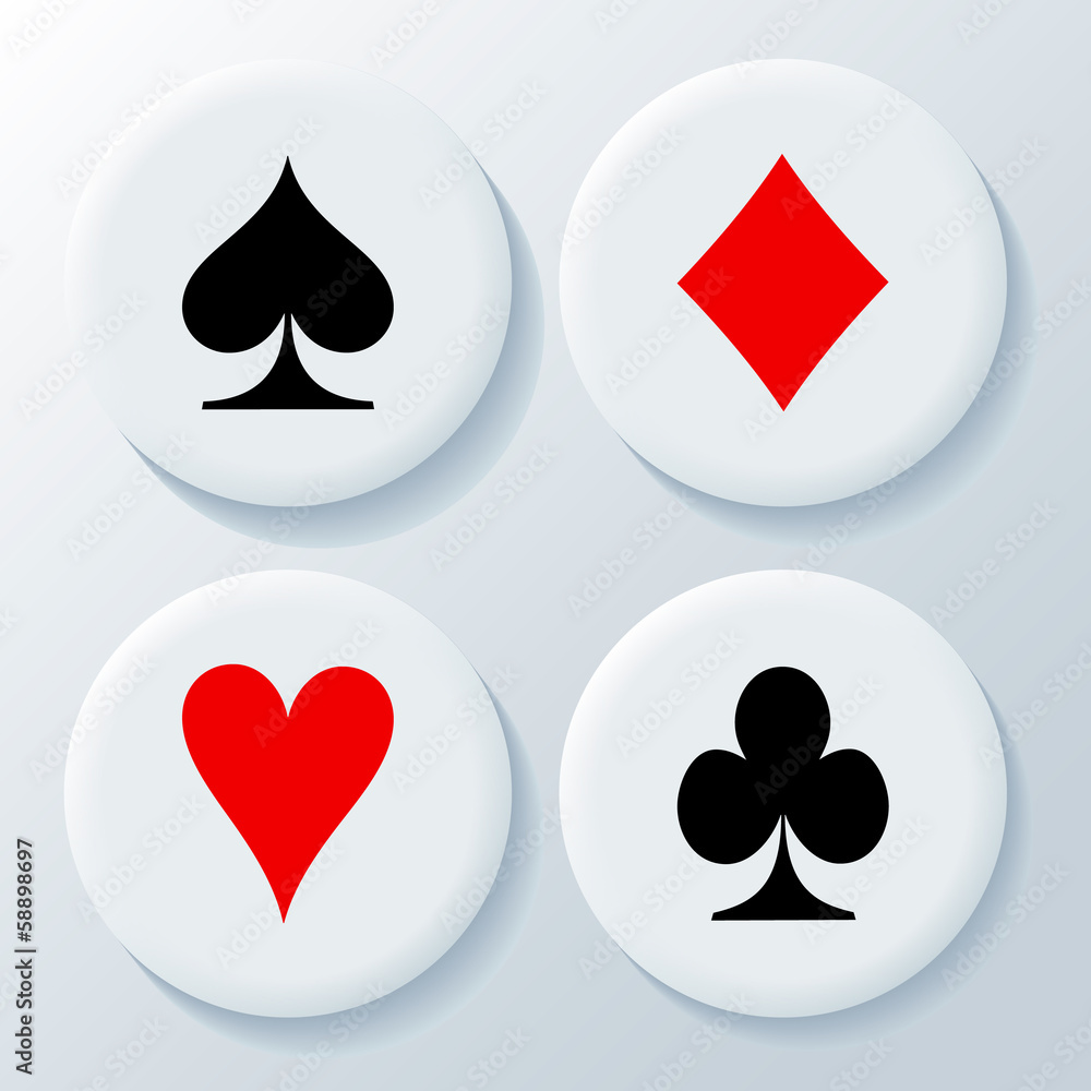 New playing card's signs New playing card's signs