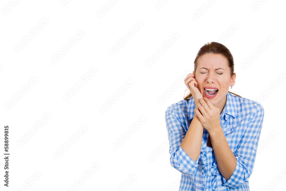 Woman having toothache Woman having toothache