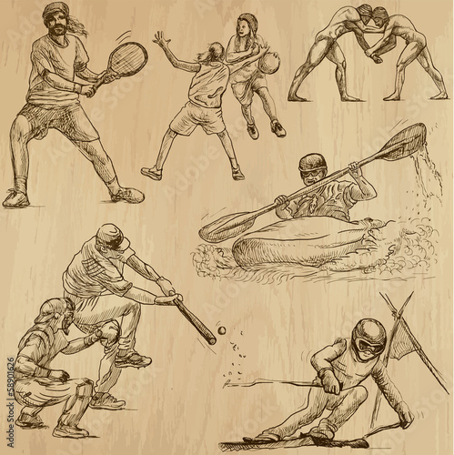 Sporting events around the World (part 6) - drawings into vector