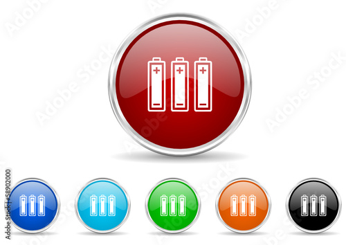 battery icon vector set