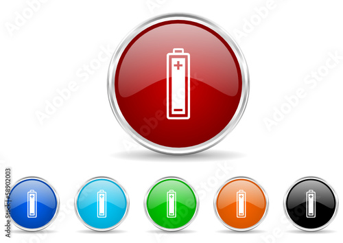 battery icon vector set