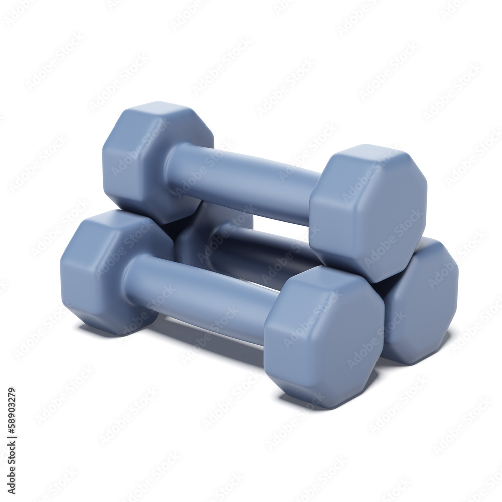 Blue dumbbells Blue dumbbells
