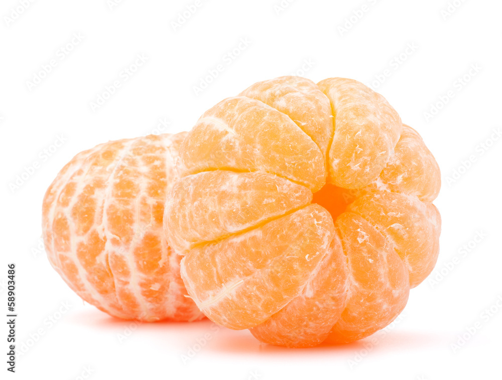 Peeled tangerine or mandarin fruit Peeled tangerine or mandarin fruit