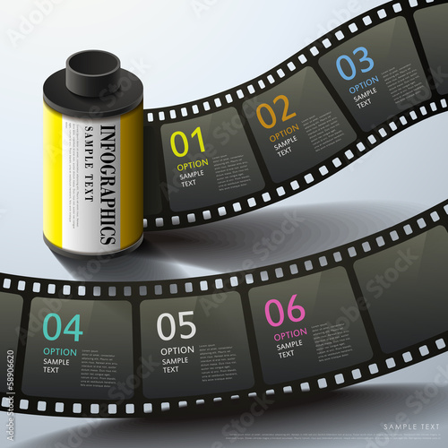 abstract 3d film infographics