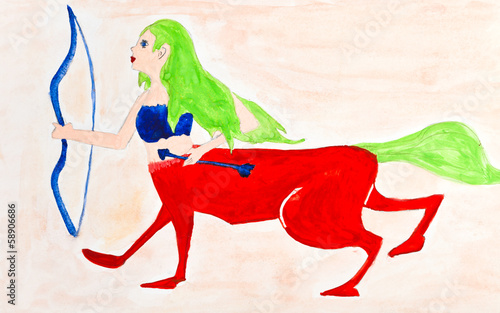 children drawing - female centaur photo