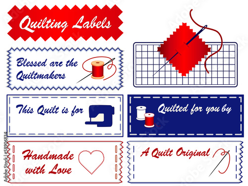 Quilting Sewing Labels, copy space, mat, machine, do it yourself