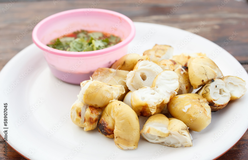 Grilled testis squid (thai food) Grilled testis squid (thai food)