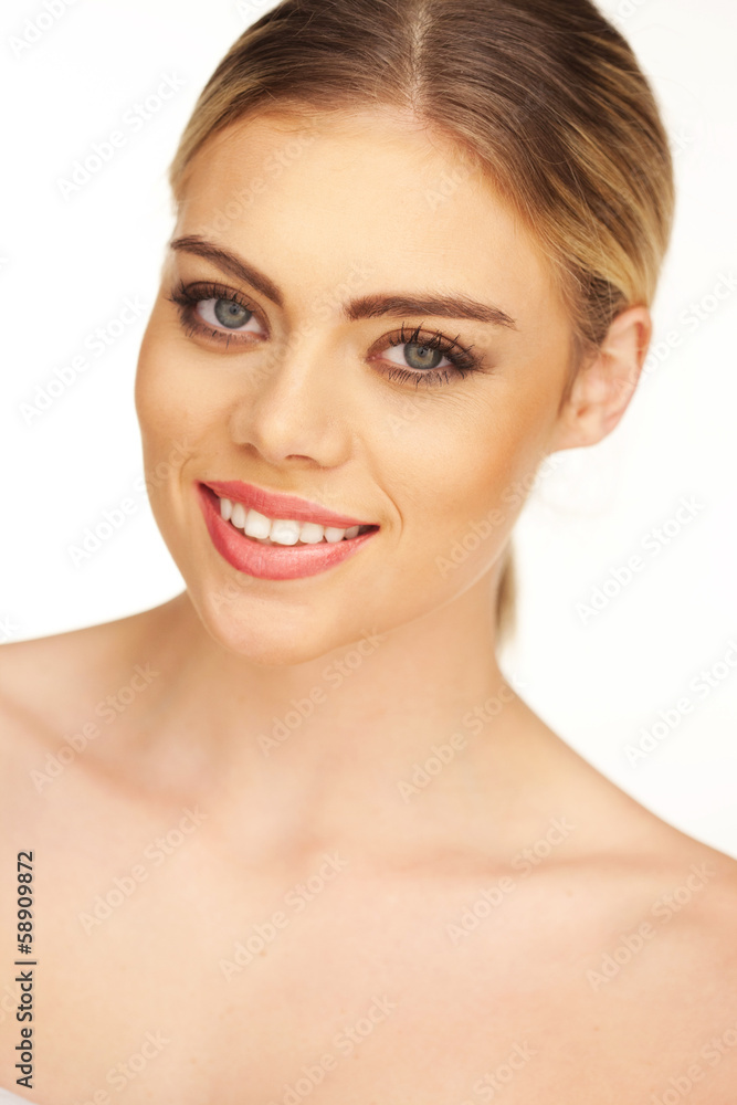 Closeup portrait of young beautiful blonde girl Closeup portrait of young beautiful blonde girl