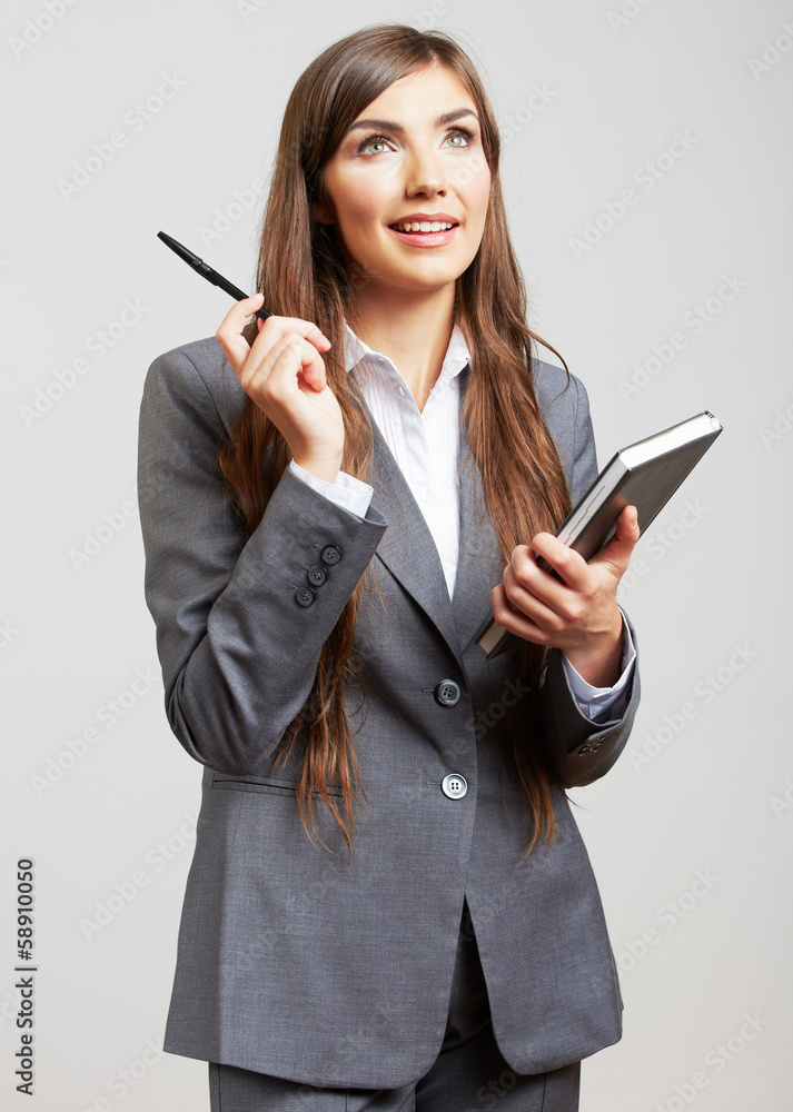 Business woman portrait isolated on white Business woman portrait isolated on white