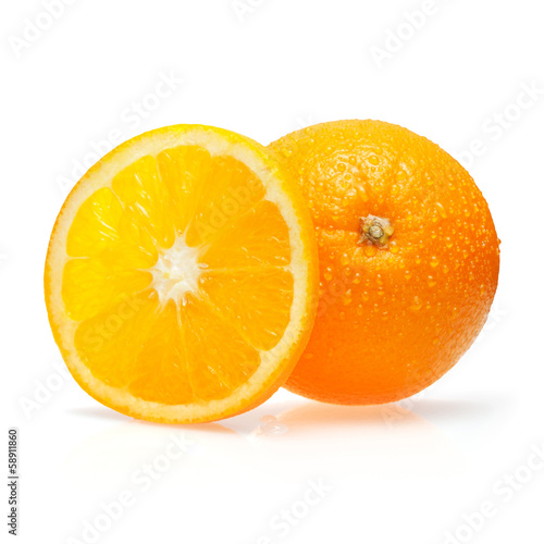Orange with slice