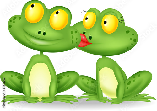 Frog kissing