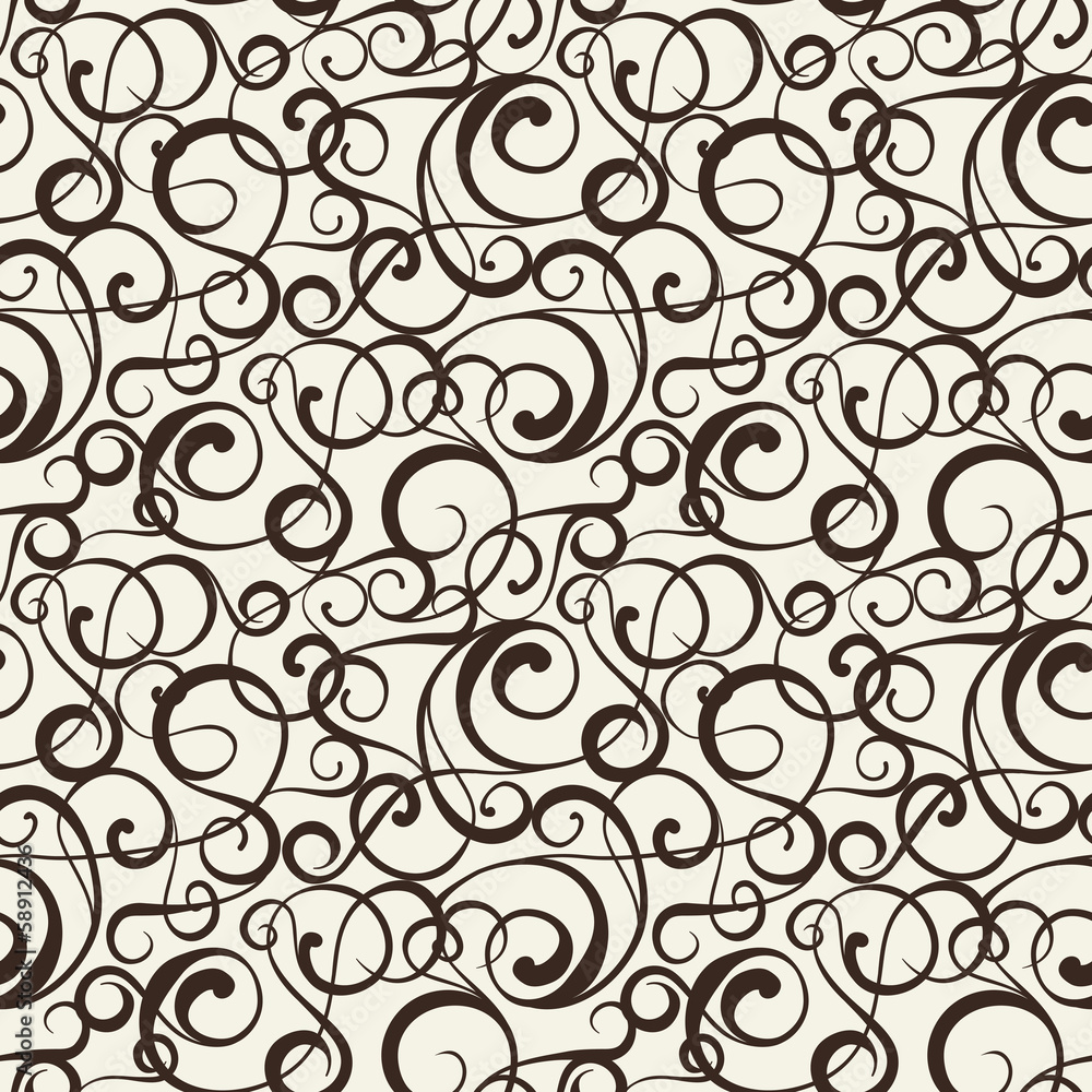 Floral pattern on sepia background.