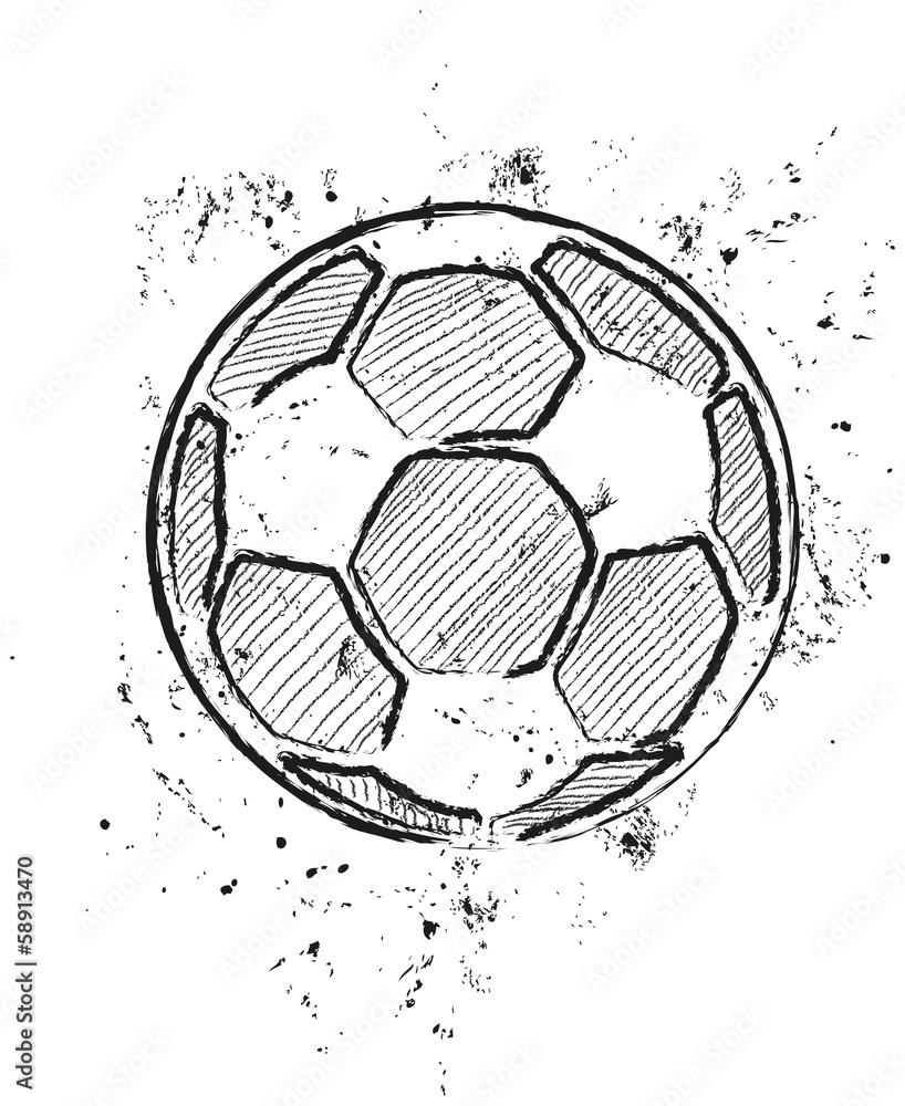 Fototapeta premium a soccer ball, stylized, vector illustration