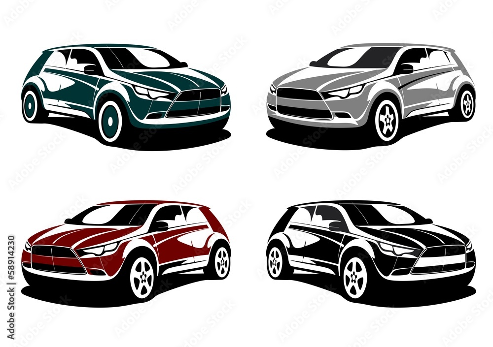 Fototapeta premium suv silhouette car