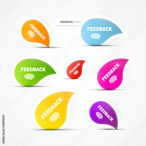 Colorful feedback icons