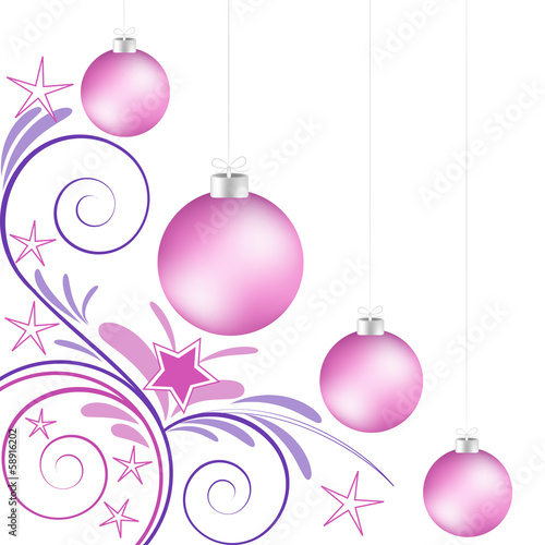 decorazione palline di natale e stelline