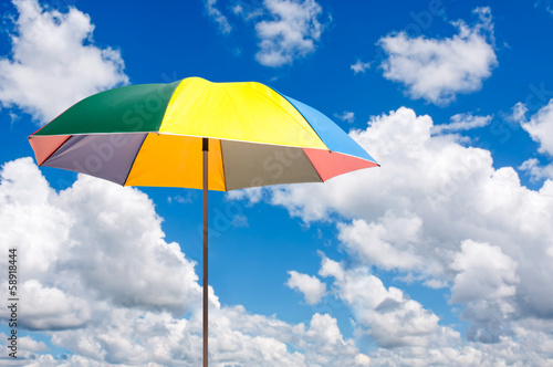 parasol with blue sky