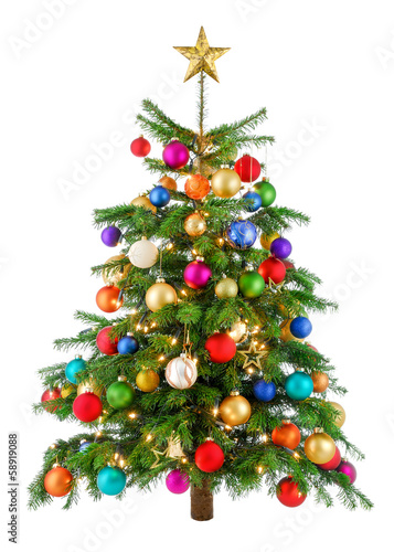 Fröhlich bunter Weihnachtsbaum
