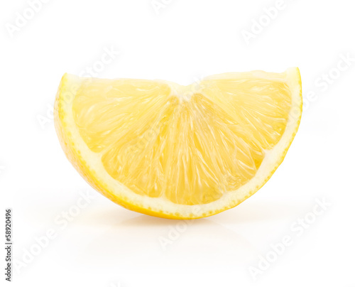 Lemon Slice Isolated on White Background