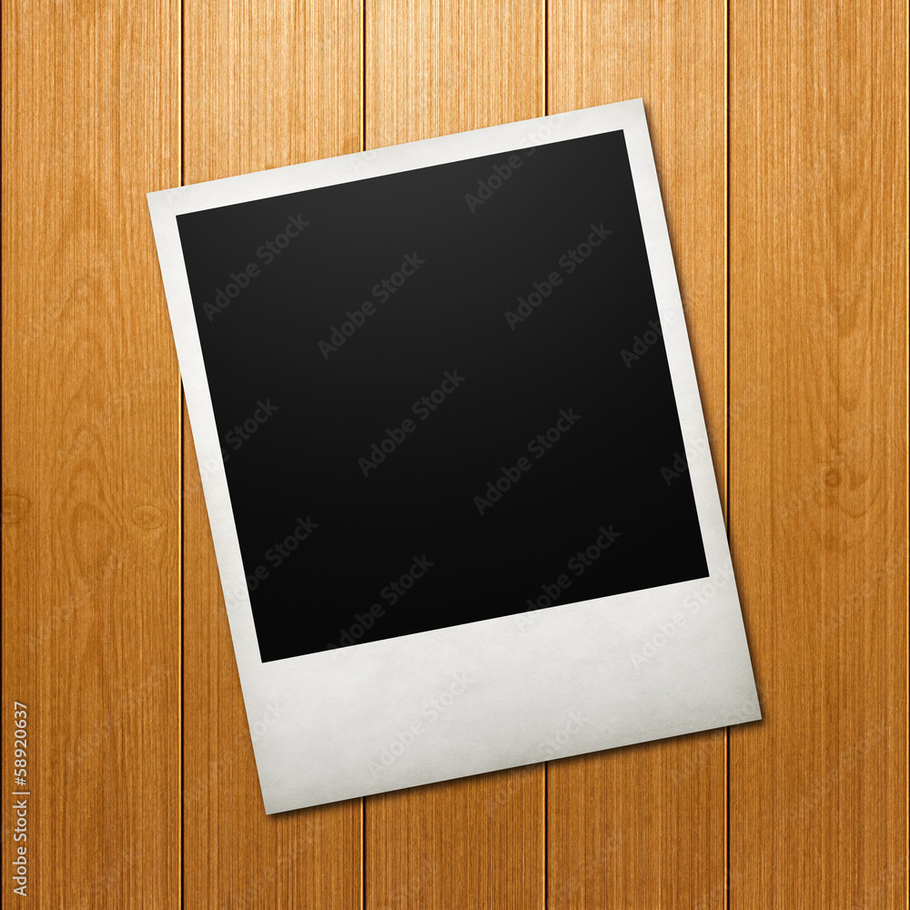 Old Photo paper on wooden background Old Photo paper on wooden background