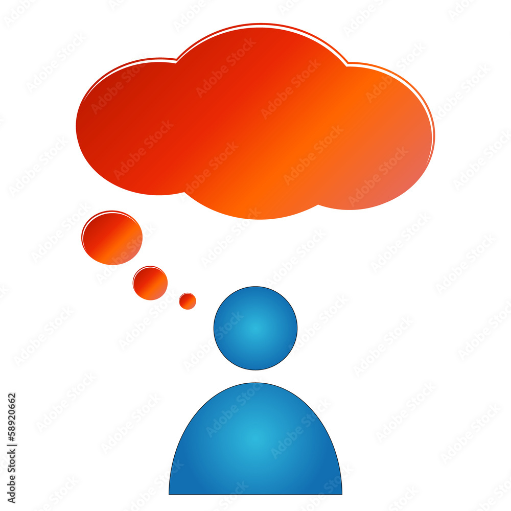 Symbol of the person and thought Symbol of the person and thought