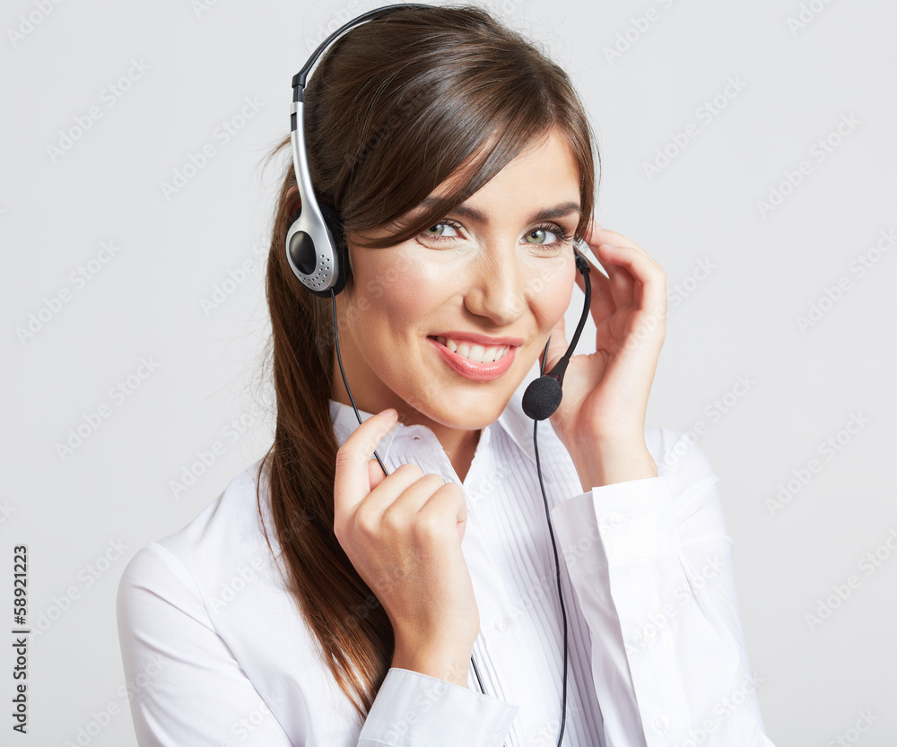 portrait of Woman customer service worker portrait of Woman customer service worker