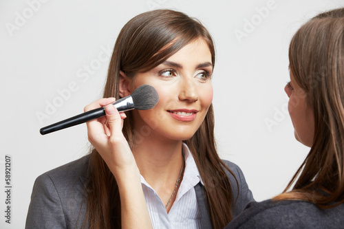 Portrait of smiling business woman, make up