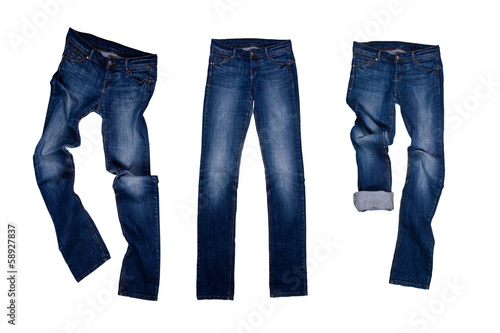 three blue jeans photo